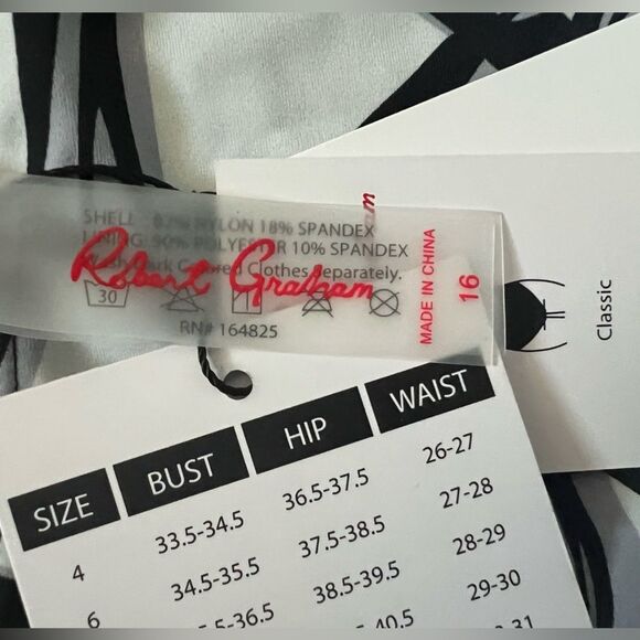 Robert Graham Break the Ice One Piece Swimsuit- Size 16 - Picture 9 of 9